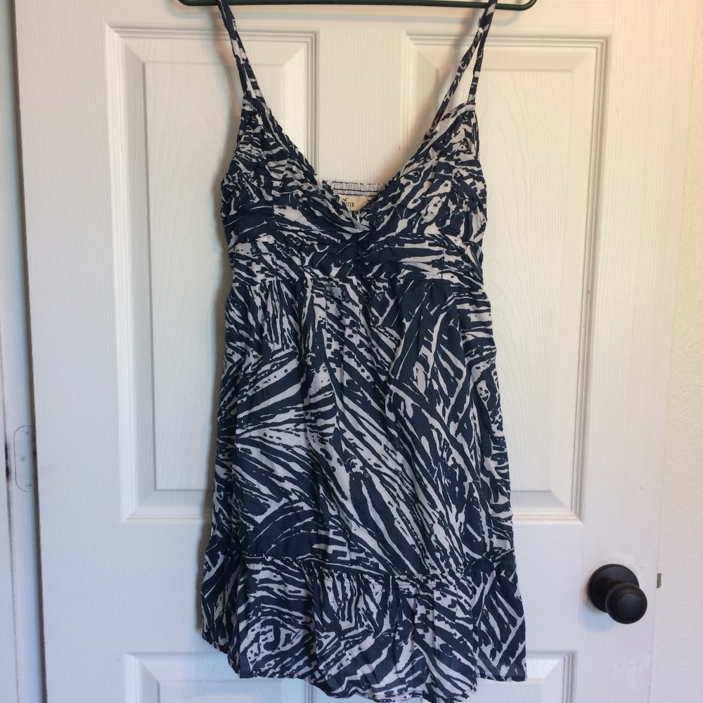 Blue and white summer dress
